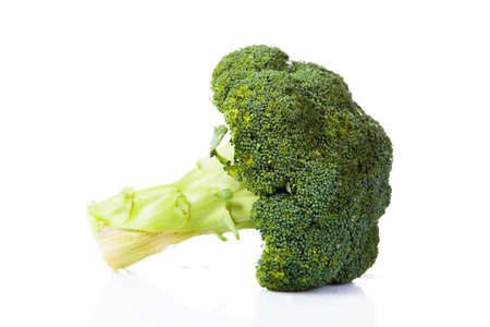 Broccoli isolated on white backgroundの写真素材