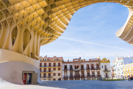 SEVILLE, SPAIN - MAY 09: Metropol Parasol on May 09, 2011 in Seville, Spain. This  structure by...