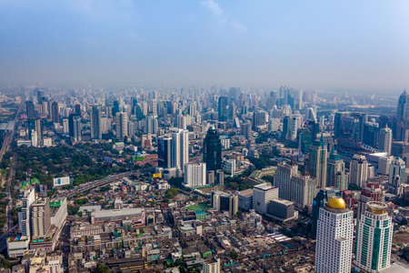 Bangkok city view from above, Thailand.のeditorial素材