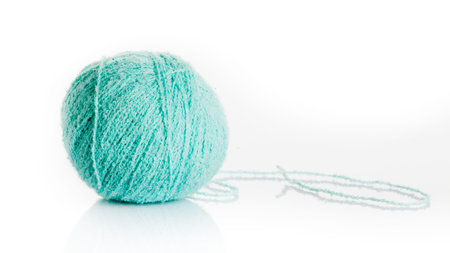 wool on a white background