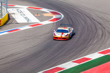 Sochi, Russia - July 31, 2016: Training races of the high speed car on the autodromのeditorial素材