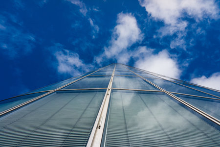 Office building close up. Wall of office building. Glass Wall