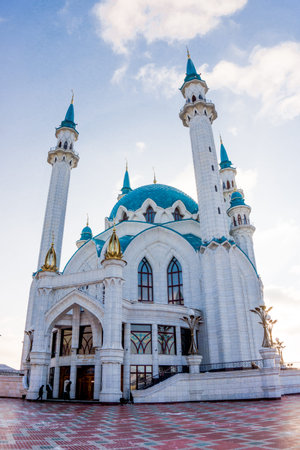 The Qol Sharif Mosque  in Kazan Kremlin. Tatarstan, Russia. Kul Sharif.  UNESCO World Heritage Siteの写真素材