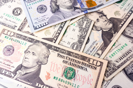 dollar bills background. Cash dollars