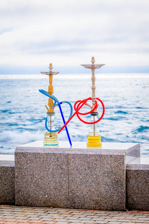 Hookah. Shisha. Water pipe smoking