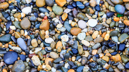 Sea stones background. stones on beach. stone texture.の写真素材