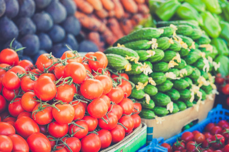 farmers market. vegetable Market. Different raw vegetables background.Healthy eating