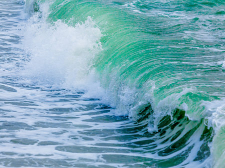 Ocean Wave. Breaking waves. storm on the seaの写真素材