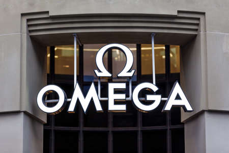Zurich, Switzerland - 04 November, 2016: Omega store. Omega SA is a Swiss luxury watchmaker founded in 1903のeditorial素材