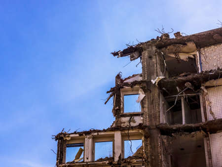 Demolished Building. Deconstruction of buildingの写真素材