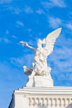 sculpture on the top of the Zurich Opera House buildingのeditorial素材