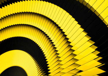Yellow and black background. Abstract 3d renderingの写真素材