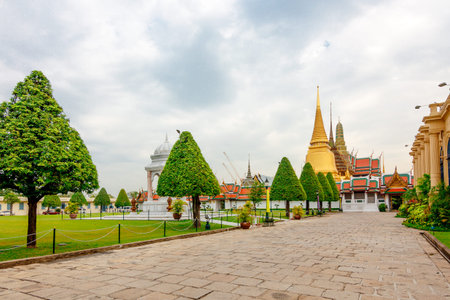 Grand palace and Wat phra keaw Bangkok, Thailand. Beautiful Landmark of Thailand. Temple of the...