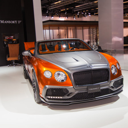 FRANKFURT, GERMANY - SEPTEMBER 23, 2015: Mansory Bentley Continental GTC shown at the IAA 2015