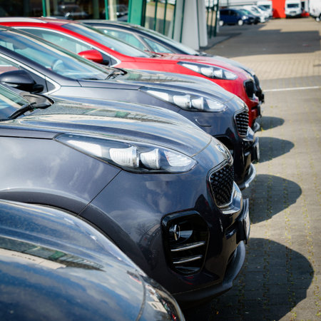 Cars For Sale. Car sales, market placeのeditorial素材