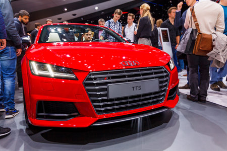 FRANKFURT - SEPTEMBER 22, 2015: Audi shown at the 66th IAA (Internationale Automobil Ausstellung) on September 22, 2015 in Frankfurt, Germany