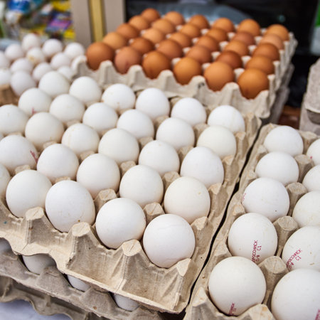 eggs market. fresh eggs