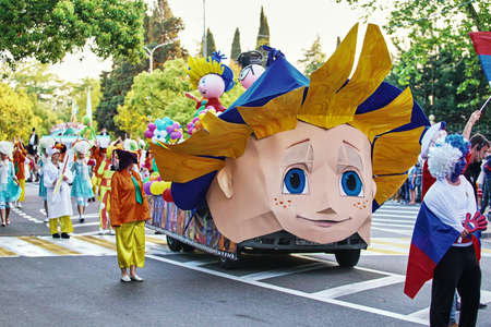 Sochi, Russia. May 27, 2017,  Carnival show dedicated to the opening of the holiday seasonのeditorial素材