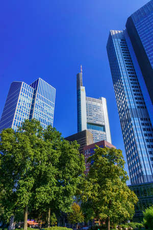 Frankfurt, Germany - SEPTEMBER  10, 2015 : European Central Bank headquarters in Frankfurt, Germanyのeditorial素材