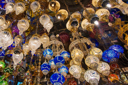 Grand Bazaar in Istanbul. old lamps