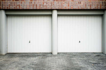 Garage Door. the facade of the garage doorsの写真素材