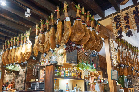 Santa Cruz de Tenerife,Spain-January 2017:Meat Products For Sale In Tenerife Market, Spainのeditorial素材