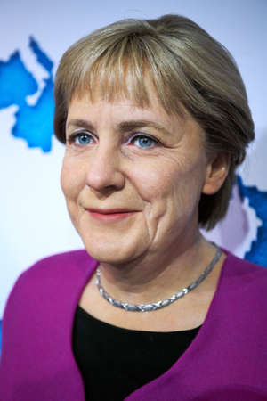 Amsterdam, Netherlands - September 05, 2017:  Angela Merkel, German cancelloe, Madame Tussauds wax museum in Amsterdamのeditorial素材