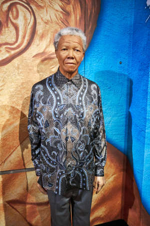 Amsterdam, Netherlands - September 05, 2017: Nelson Mandela model at the Amsterdam Madame Tussauds wax museumのeditorial素材