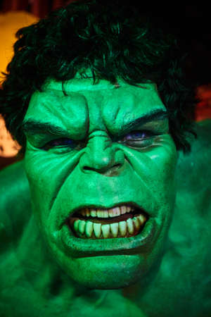 Amsterdam, Netherlands - September 05, 2017: Hulk, Bruce Benner, Marvel section, Madame Tussauds wax museum in Amsterdamのeditorial素材