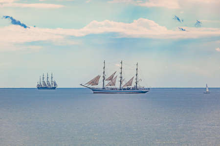 Beautiful sailing ship. old sailing shipの写真素材