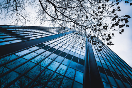 Windows of Skyscraper. Business building. Exterior of buildingのeditorial素材