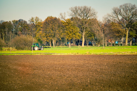 Farm Landscape. green field. Farmland fields