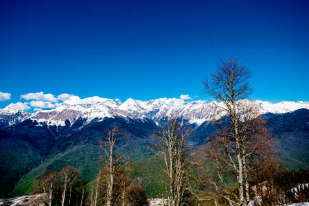 Caucasus mountains. Beautiful mountain landscapeの写真素材