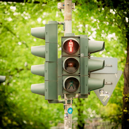 Traffic light in the cityの写真素材