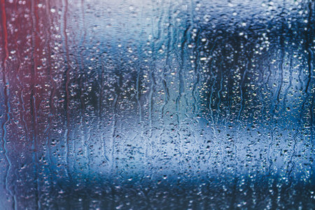 rain on glass. Rain drops on window