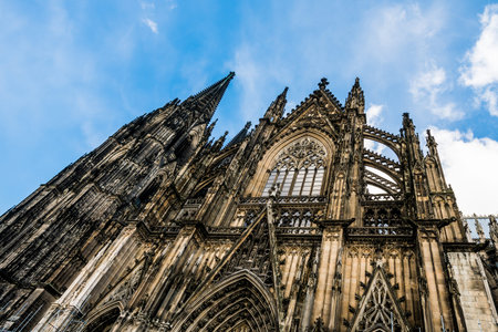 Cologne Cathedral, monument of German Catholicism and Gothic architecture in Cologne, Germanyの写真素材