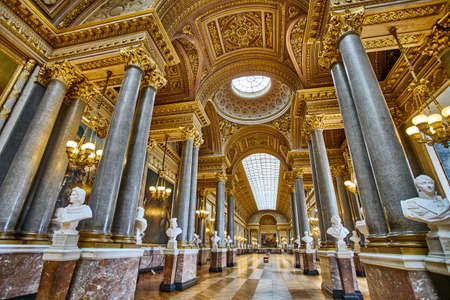 VERSAILLES, FRANCE - FEBRUARY 14, 2018: The Battle Gallery  in the southern wing of Palace of Versailles, the residence of the sun king Louis XIVのeditorial素材