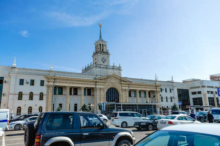 KRASNODAR, RUSSIA - April 06, 2018: Railway station in Krasnodar. Russiaのeditorial素材