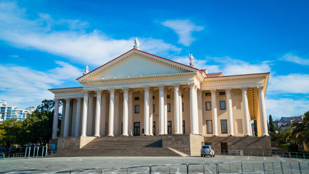 Sochi, RUSSIA - January 06, 2018: the Sochi Winter theatre on a Sunny summer dayのeditorial素材