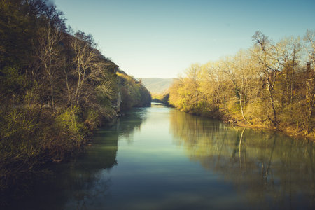 Petushok on riverside of river Psekups in Goryachiy Kluch, Krasnodar region, Russia