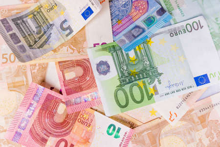 euro banknote as backgroundの写真素材