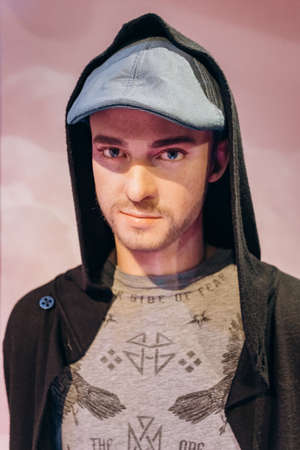 Amsterdam, Netherlands - September 5, 2017: Justin Timberlake Wax figure in Madame Tussauds museumのeditorial素材
