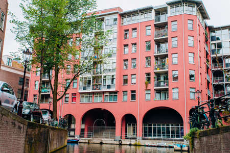 Amsterdam, Netherlands September 5, 2017: canals and rivers. City landscape. Tourist place. Sights.のeditorial素材