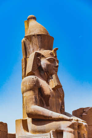 Ruined Thebes Egypt. Anscient Templeの写真素材