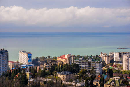 Panorama of the city of Sochi. Russiaの写真素材