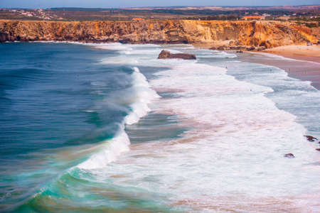 Big ocean waves of Atlantic Oceanの写真素材