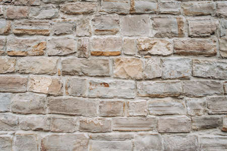 Grey brick wall texture backgroundの写真素材
