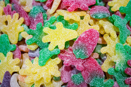 close up a background from colorful sweets of sugar candies