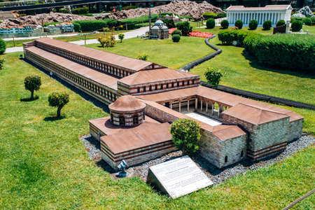 Istanbul, Turkey - July 12, 2017: a copy of The Church of The Virgyn Maky in the Park Miniaturkのeditorial素材