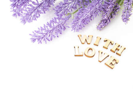 Cute Card With Love Design. lettering with loveの写真素材